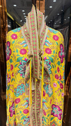 BASANT FLORAL CAPE DHOTI SET