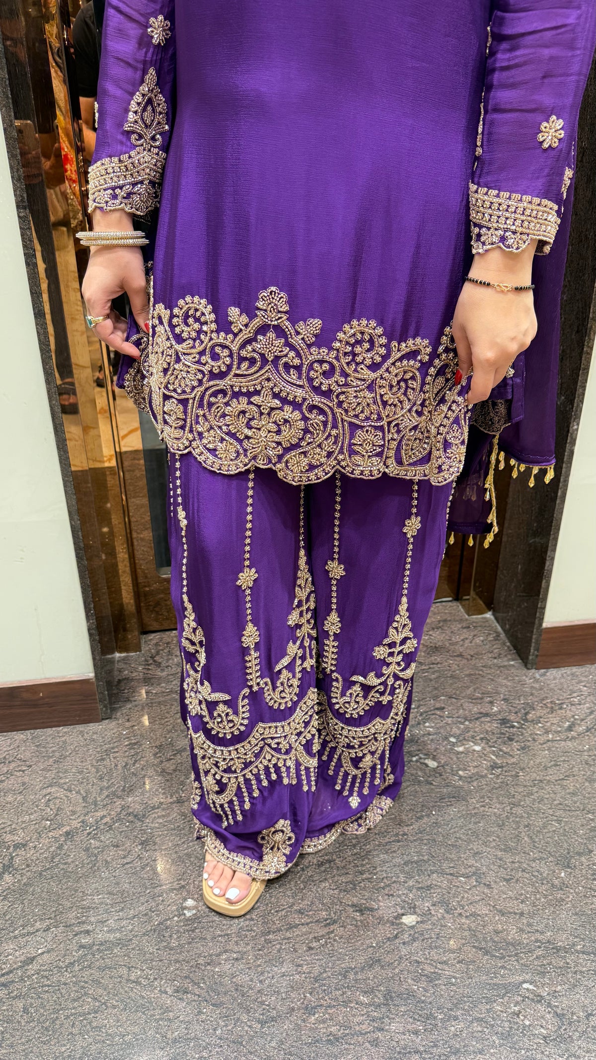 AFSANA HAND EMBROIDERED SHARARA SUIT