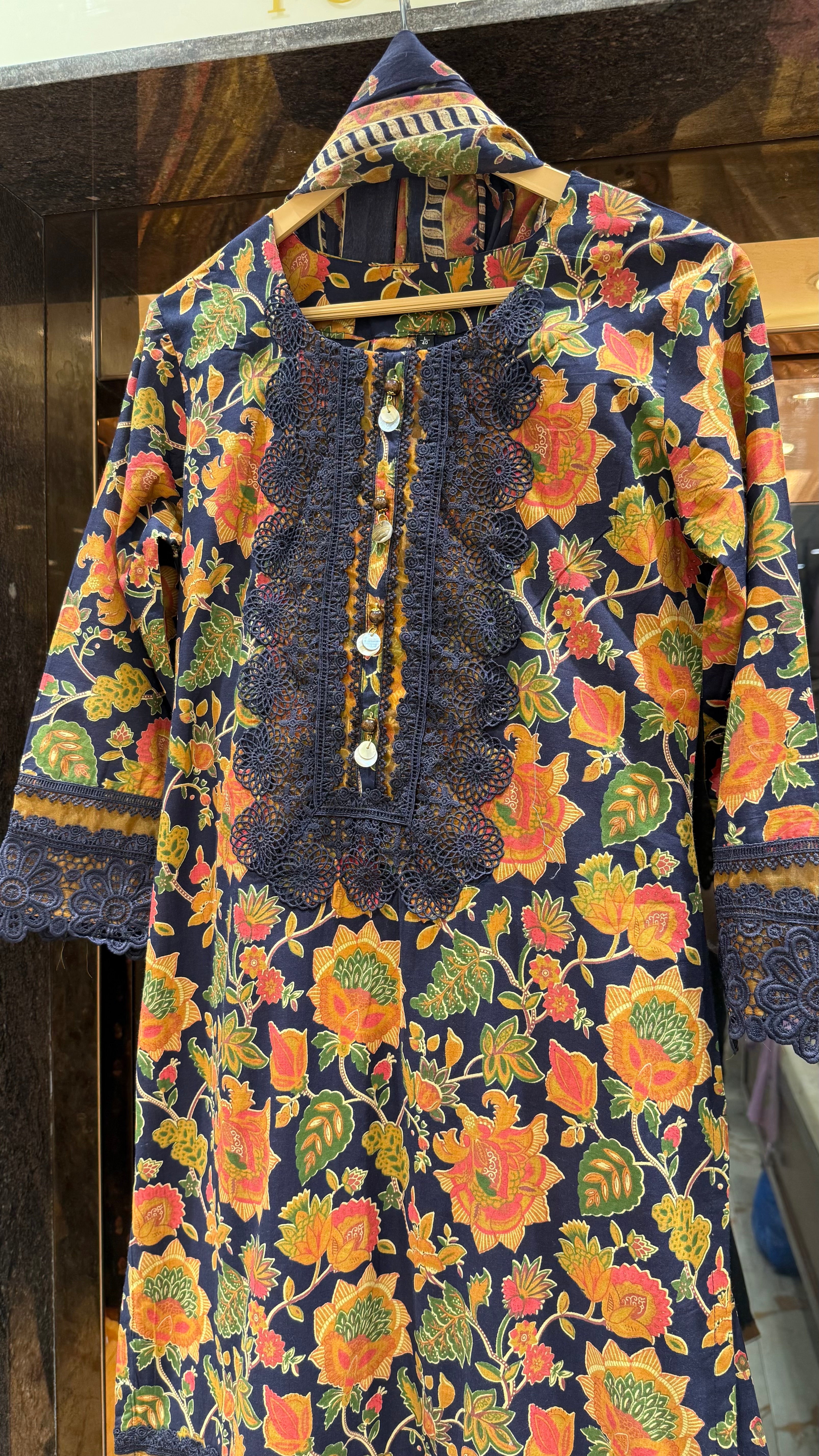 INDIGO COTTON SUIT SET