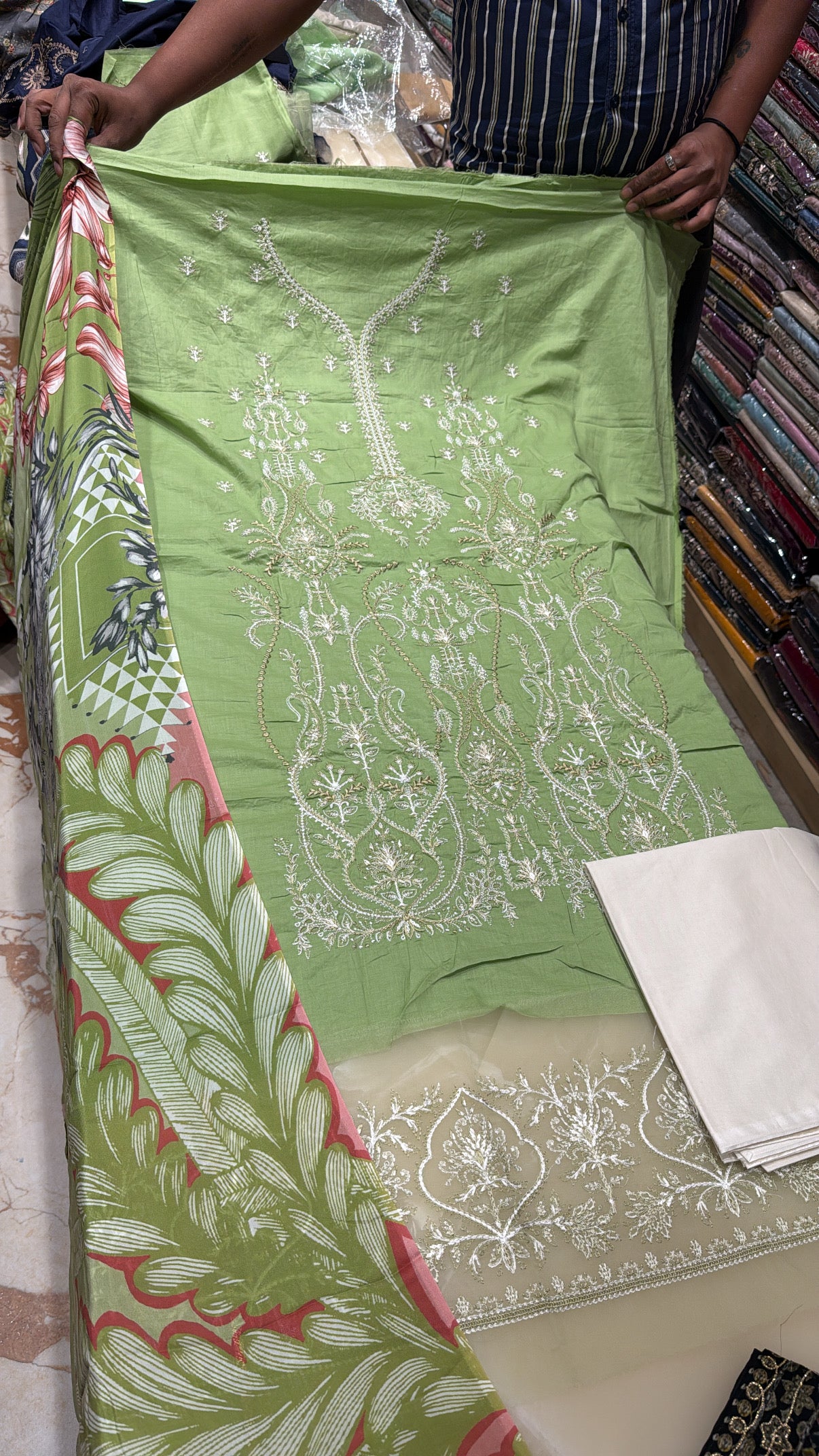Cotton Fabric Unstitched Suit
