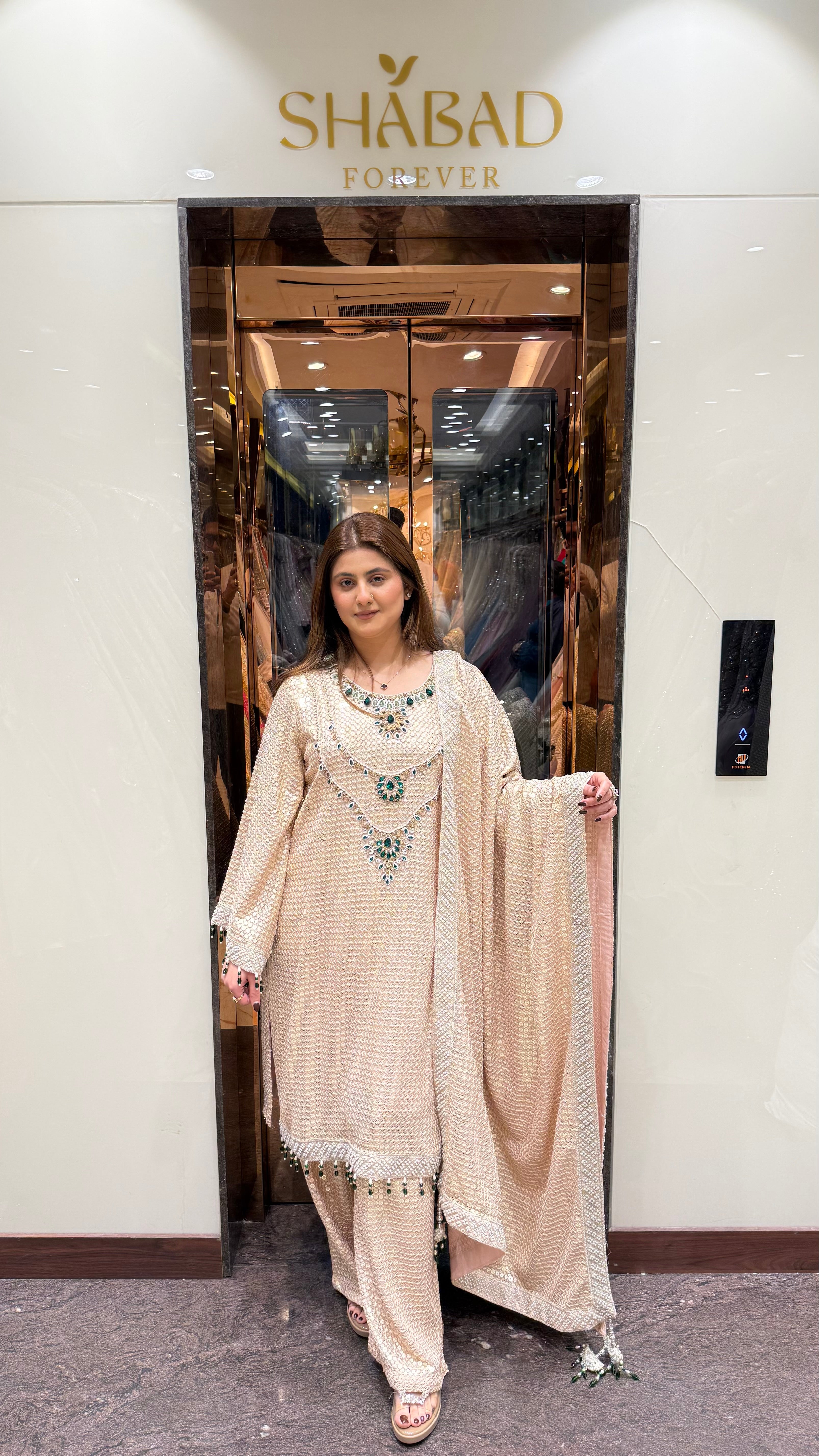Kyra Sequin Suit with Designer Neckline