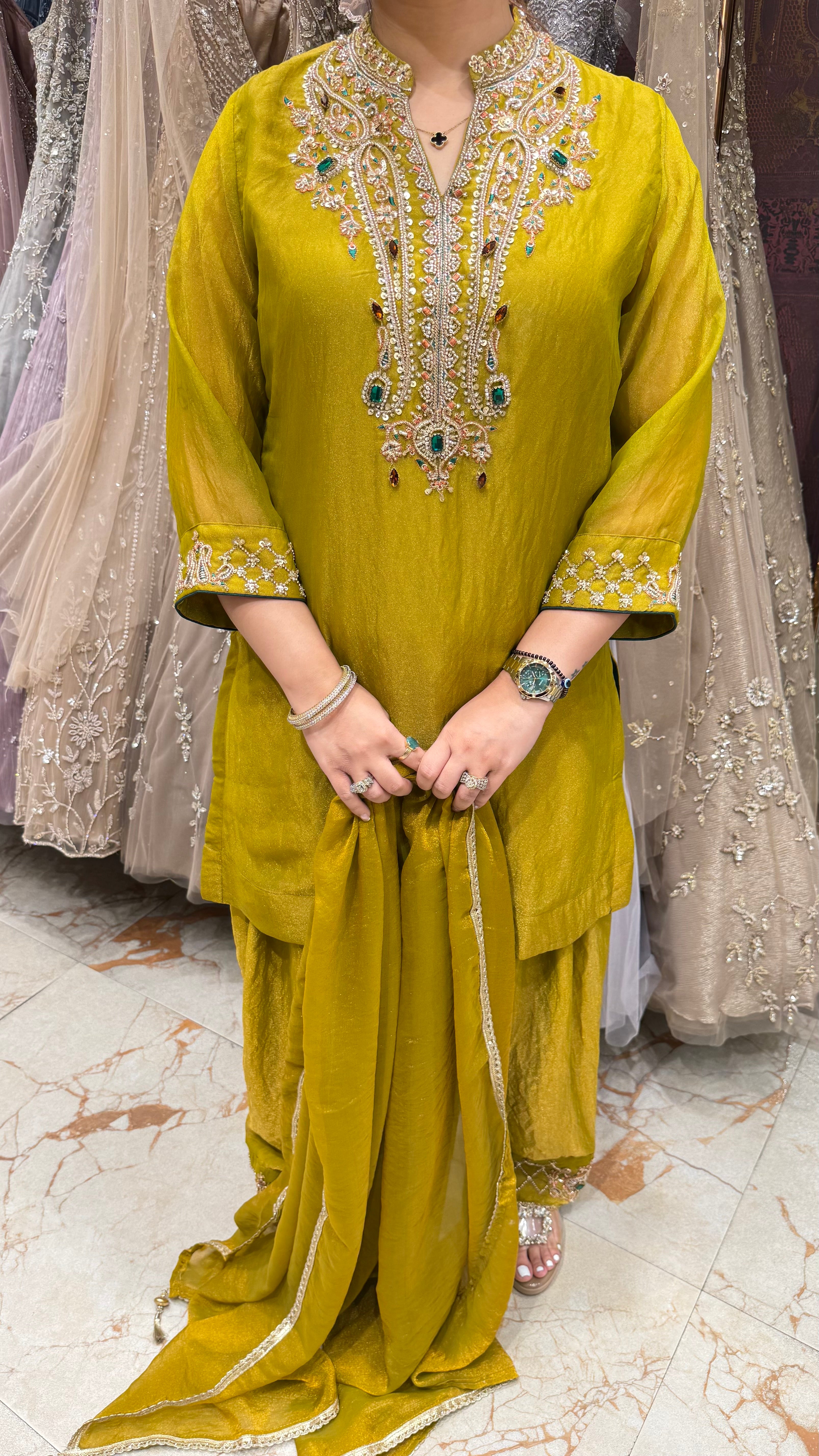 MARIE GOLD FARSHI SALWAR SUIT