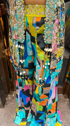 Raza 3 pc printed jacket set