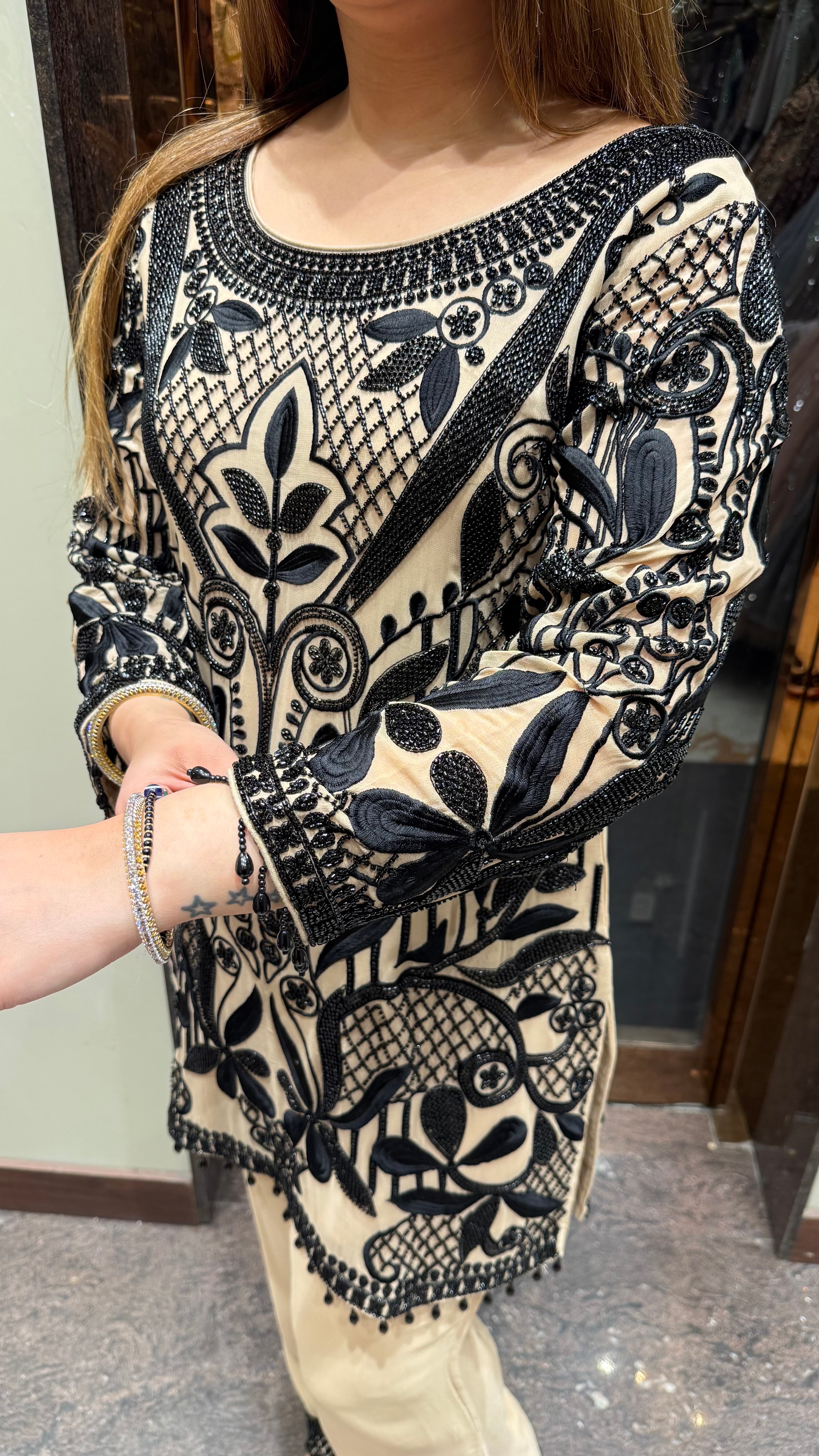 Pearl Pop Embroidered Suit