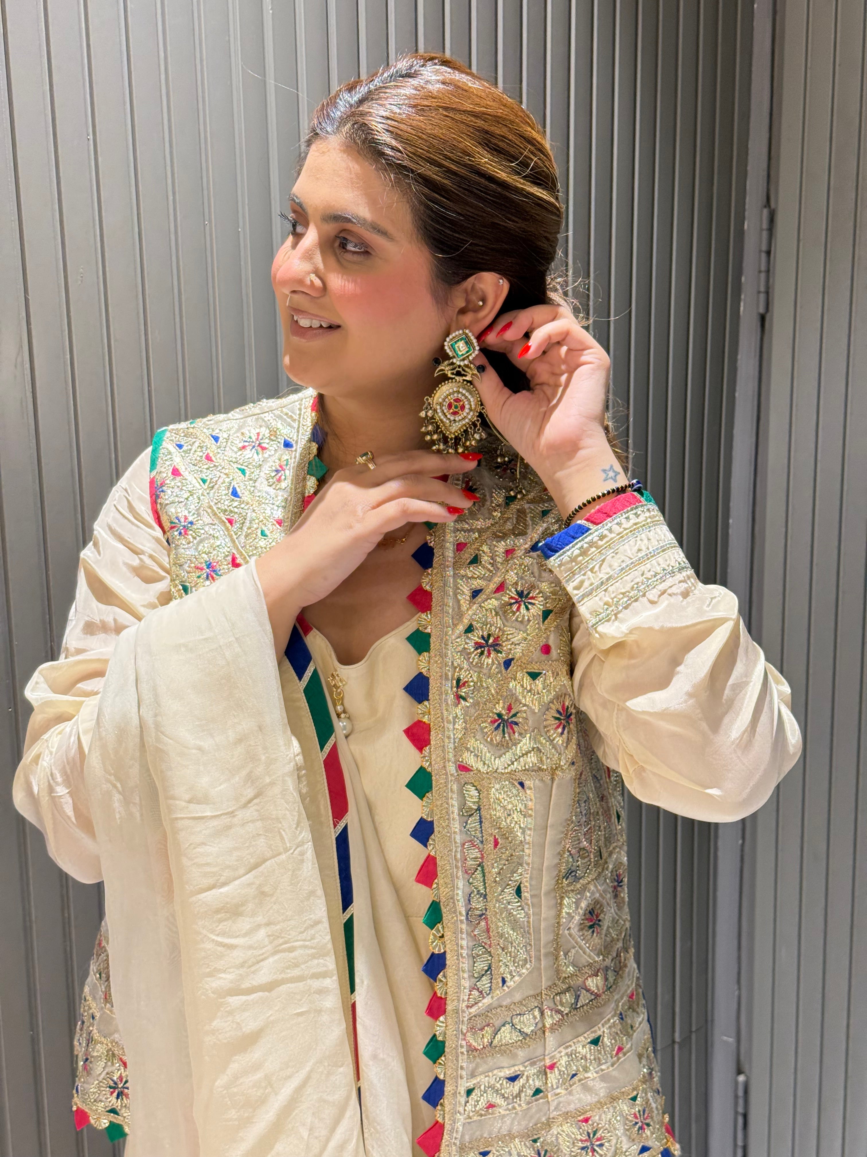 Rangrez Designer Jacket Detailed Long Anarkali