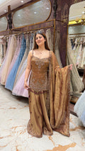 MASTAANI BRONZE INDOWESTERN SHARARA SET