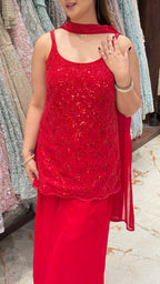 CHERRY BOMB RED STRAP SUIT