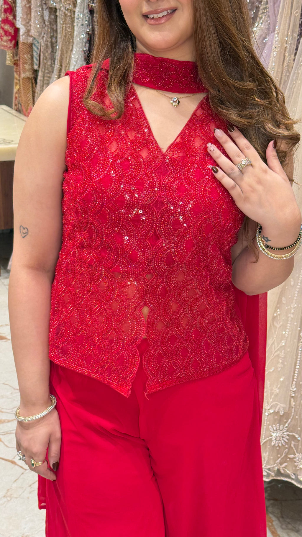 RUBY RED INDOWESTERN PANT SET