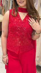 RUBY RED INDOWESTERN PANT SET