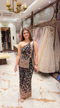 FLORET ONE SHOULDER INDOWESTERN PANT SET