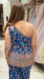 FLORET ONE SHOULDER INDOWESTERN PANT SET