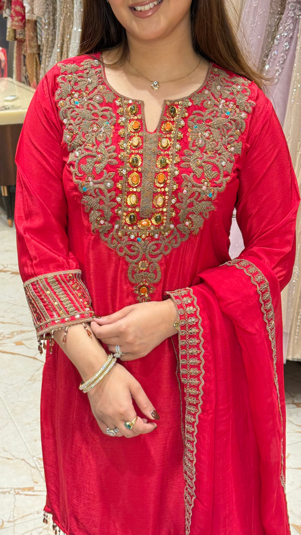 JODHA READYMADE ANTIQUE WORK SUIT