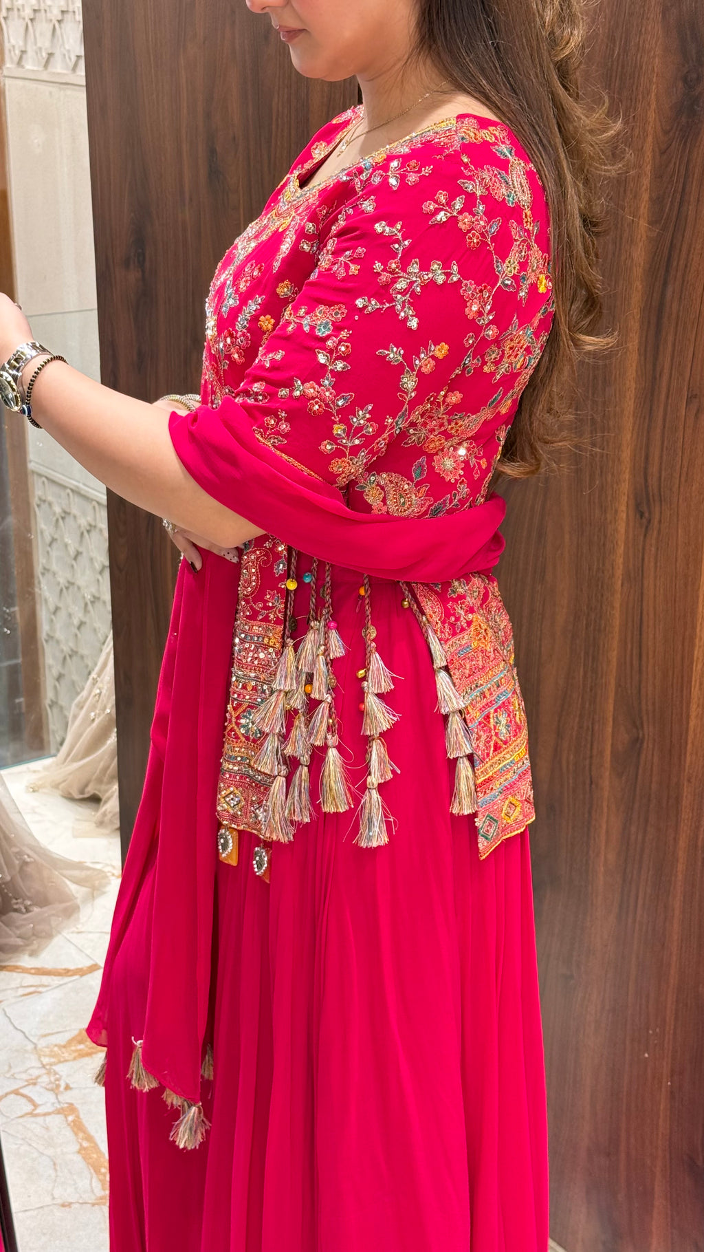 GURBAAZ RANI THREAD EMBROIDERED SHARARA
