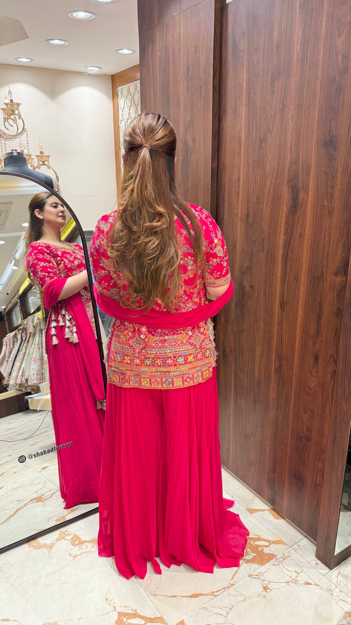 GURBAAZ RANI THREAD EMBROIDERED SHARARA