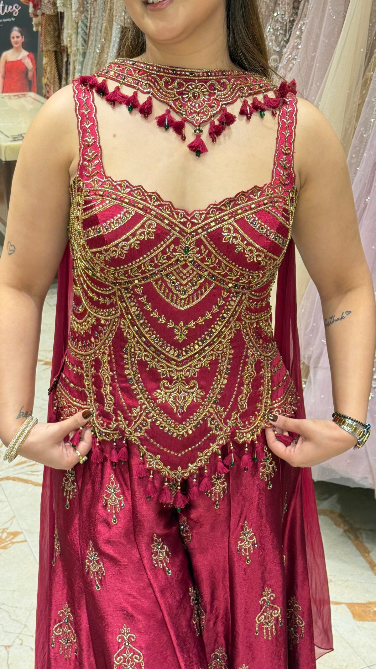 RAAZ THE CHOKER INDOWESTERN SHARARA SET