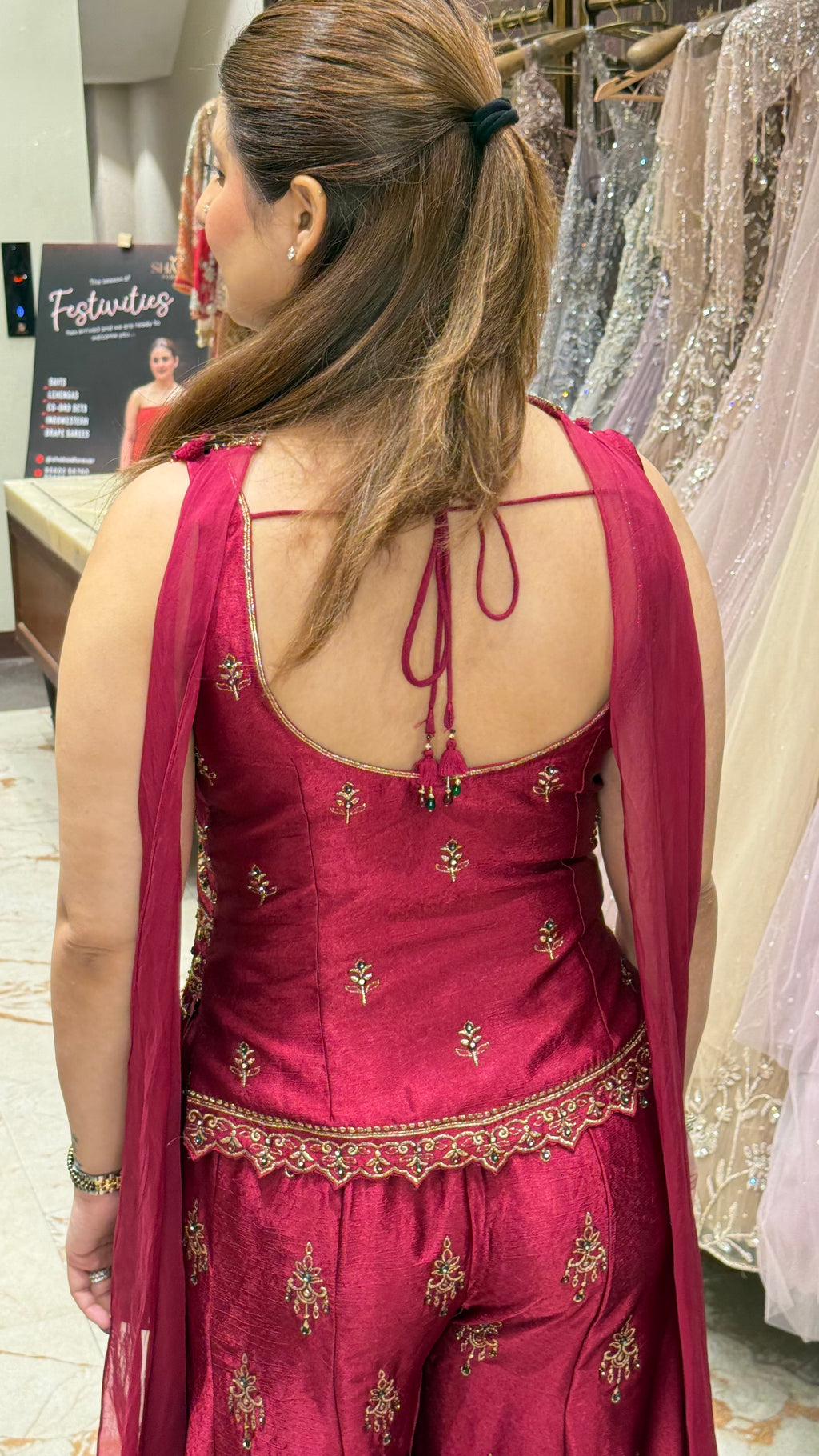 RAAZ THE CHOKER INDOWESTERN SHARARA SET