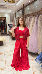 LAVA RED BLAZER WITH PANTS