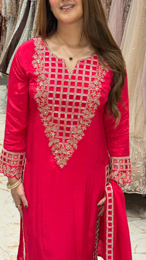 AINA LASER CUT READYMADE SUIT
