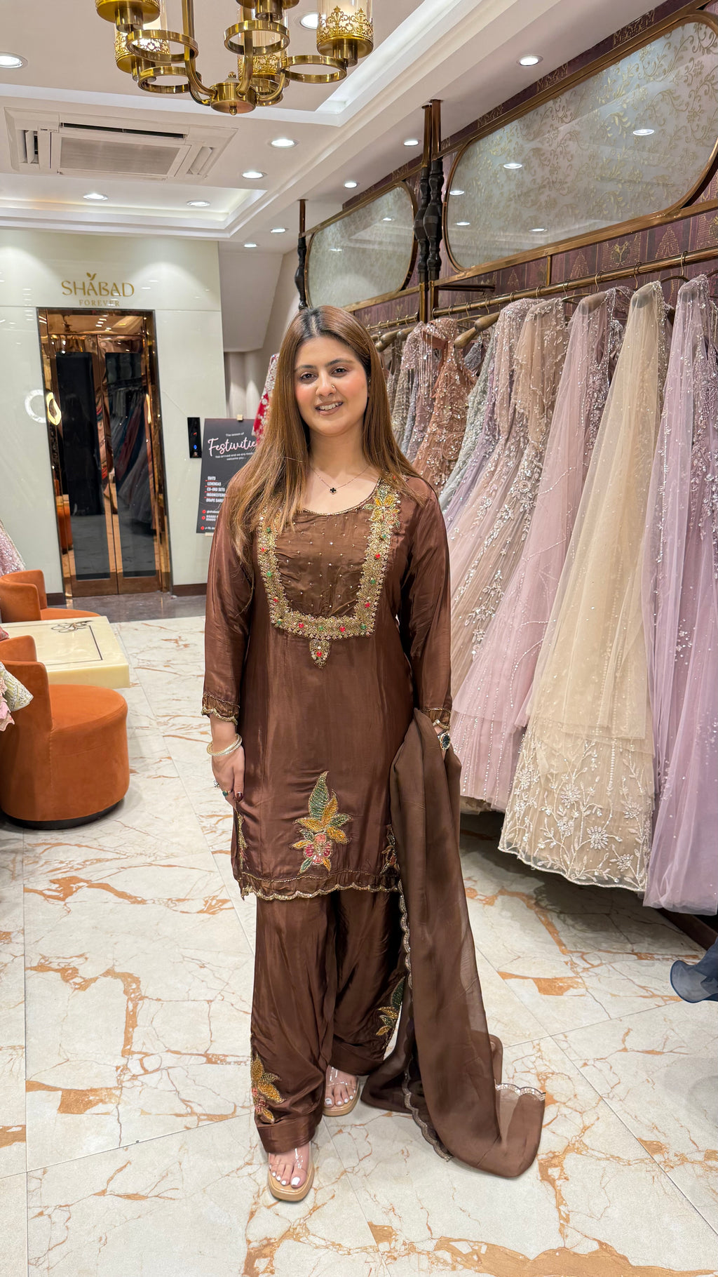 HAZEL READYMADE FARSHI SALWAR SUIT