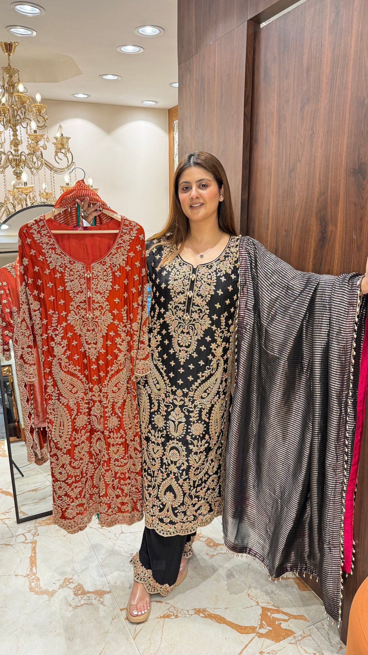NIGAAH LONG HANDWORK READYMADE SUIT