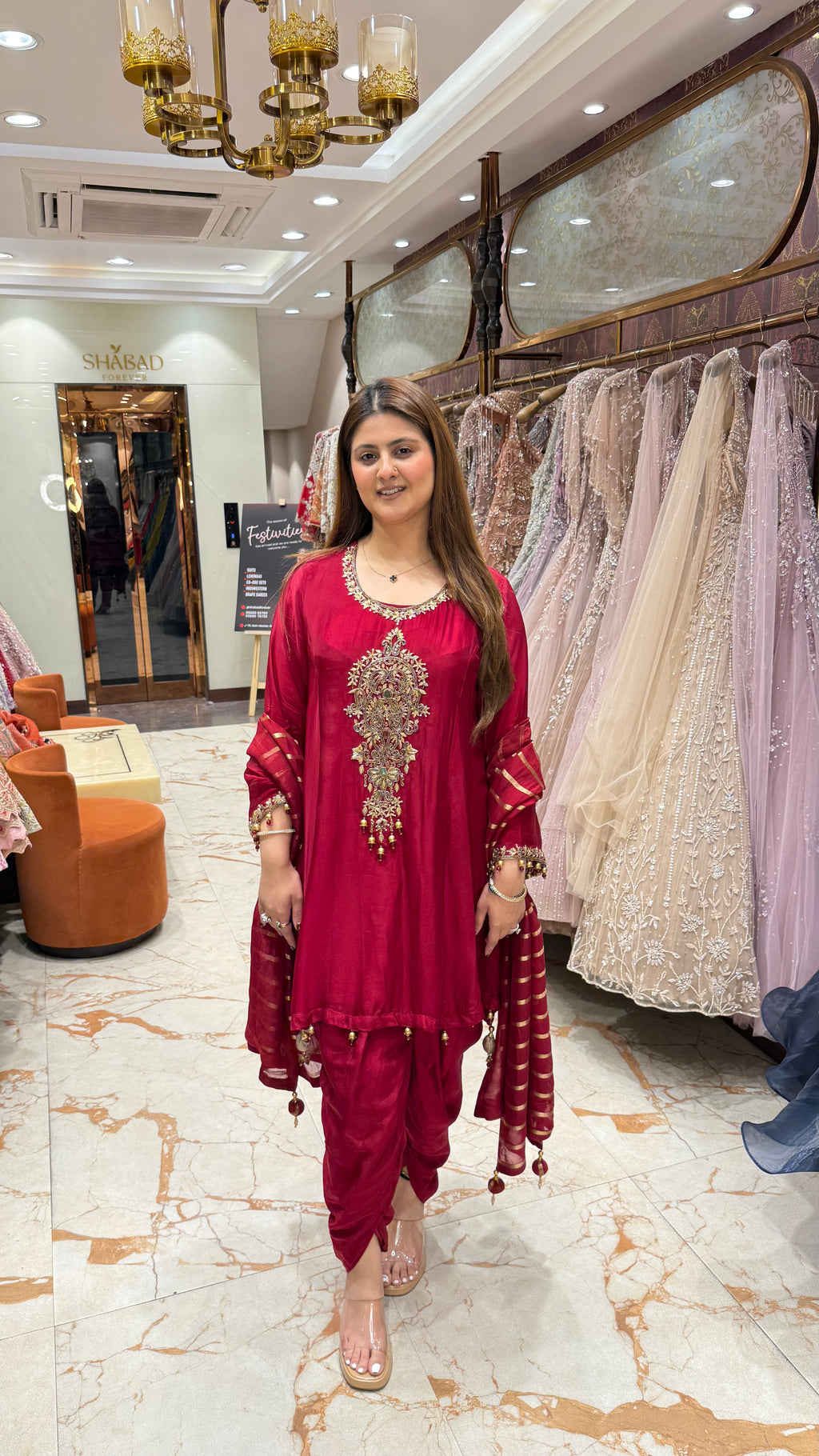 GHUNGROO DABKA DHOTI SUIT