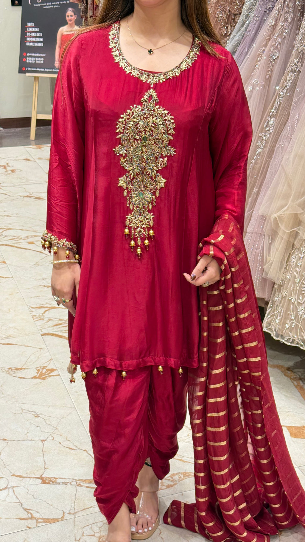 GHUNGROO DABKA DHOTI SUIT