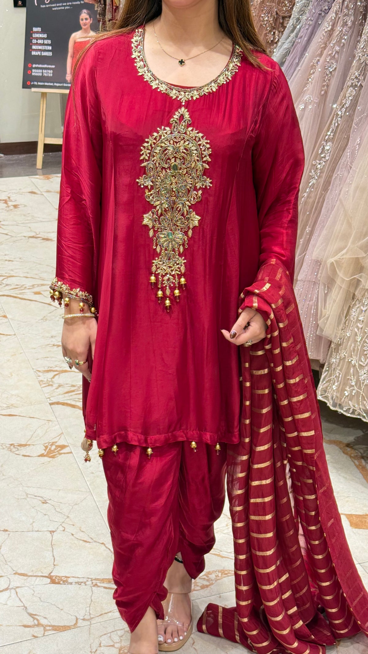 GHUNGROO DABKA DHOTI SUIT