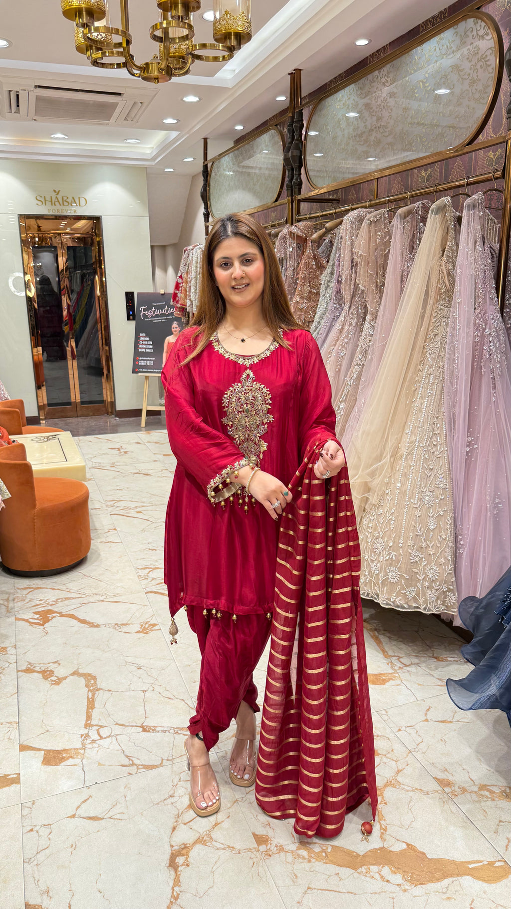 GHUNGROO DABKA DHOTI SUIT