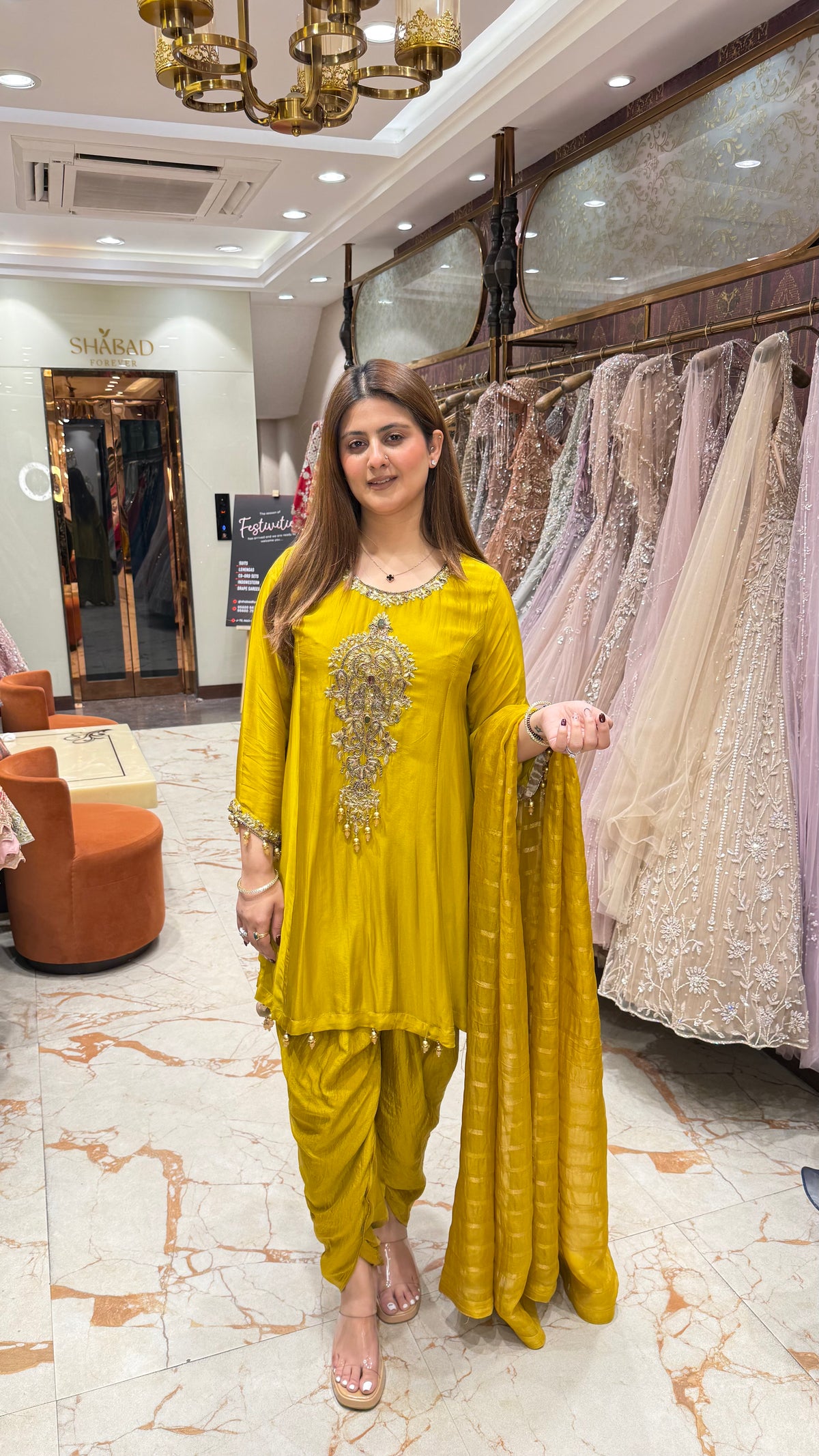 GHUNGROO DABKA DHOTI SUIT
