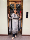 Sanaz Black & White Print Suit