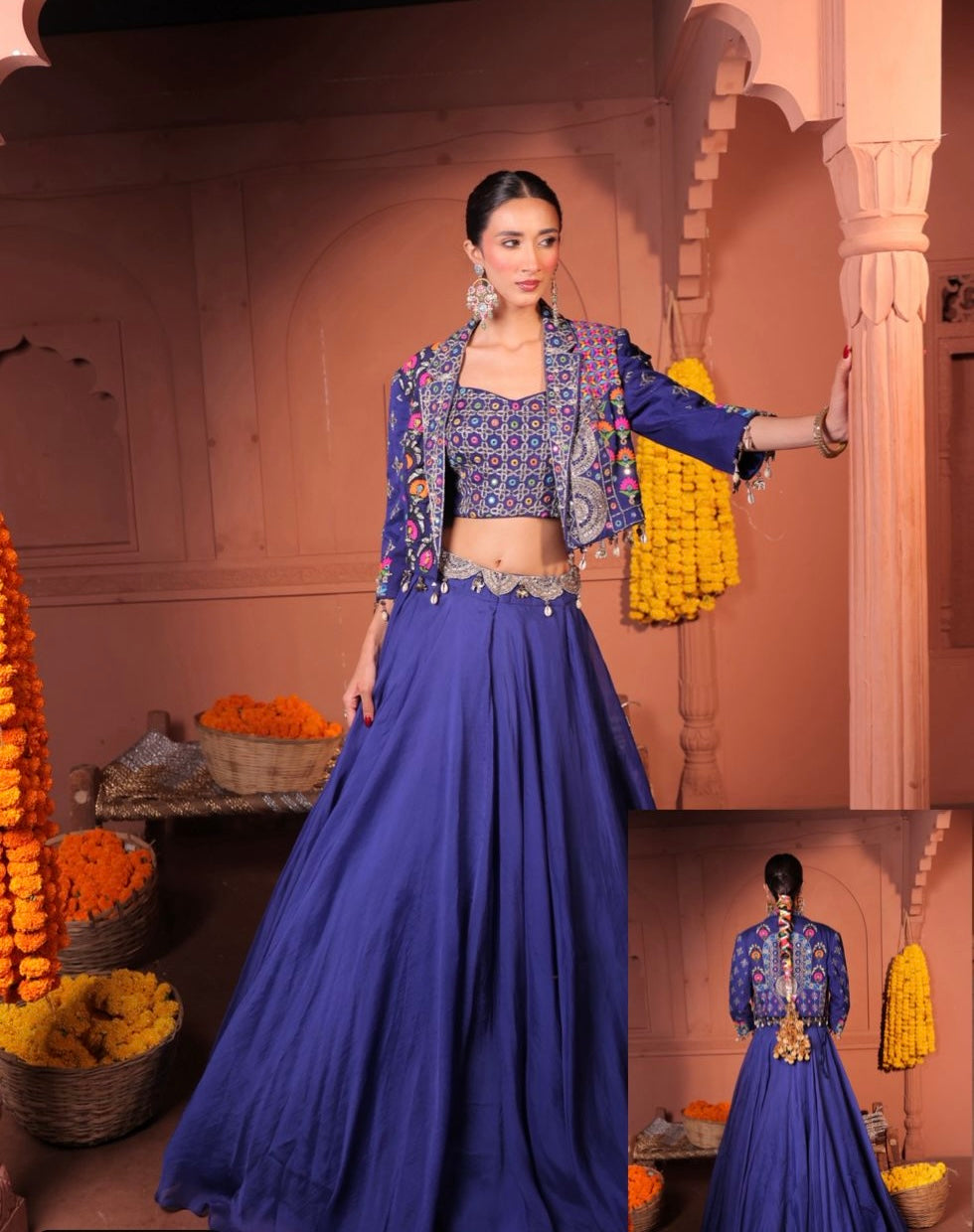 Boho Fusion Jacket Lehenga