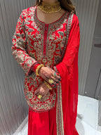 Designer Heavy Sharara Handwork Suit