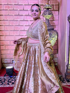 Gold Handwork Banarasi Lehenga
