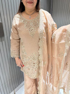 Laser Cut Work Suit With Pants