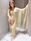 Mint Green Sequin Handwork Suit