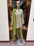 Striped shirt with tulip pants